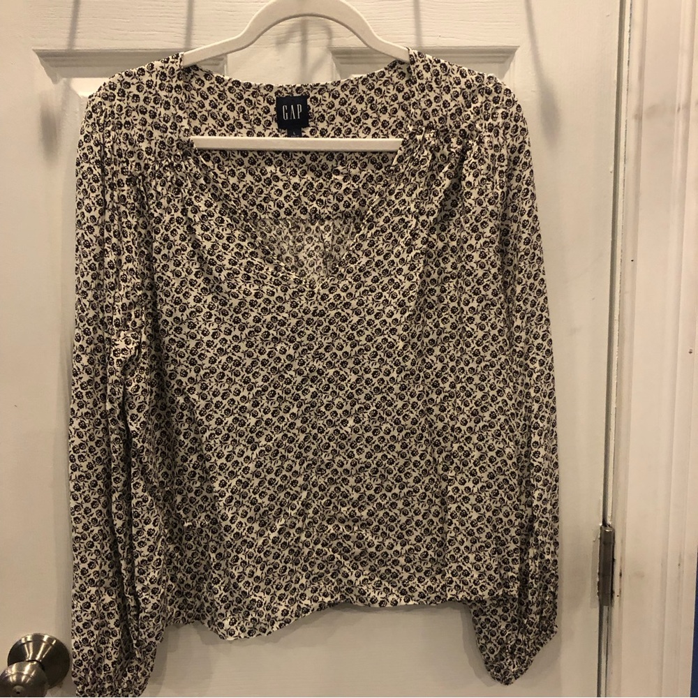Gap Cropped Fall Blouse Large
